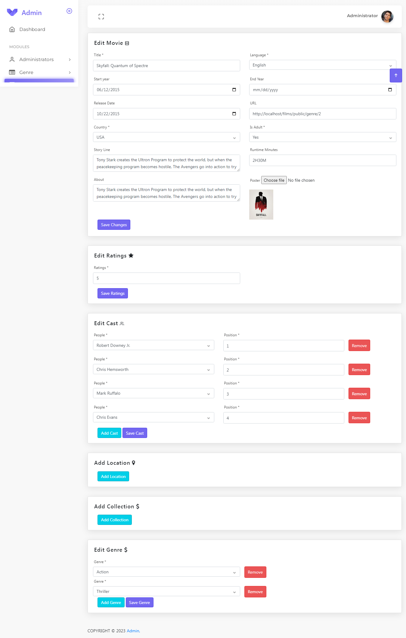 Edit Movie (Admin Panel)